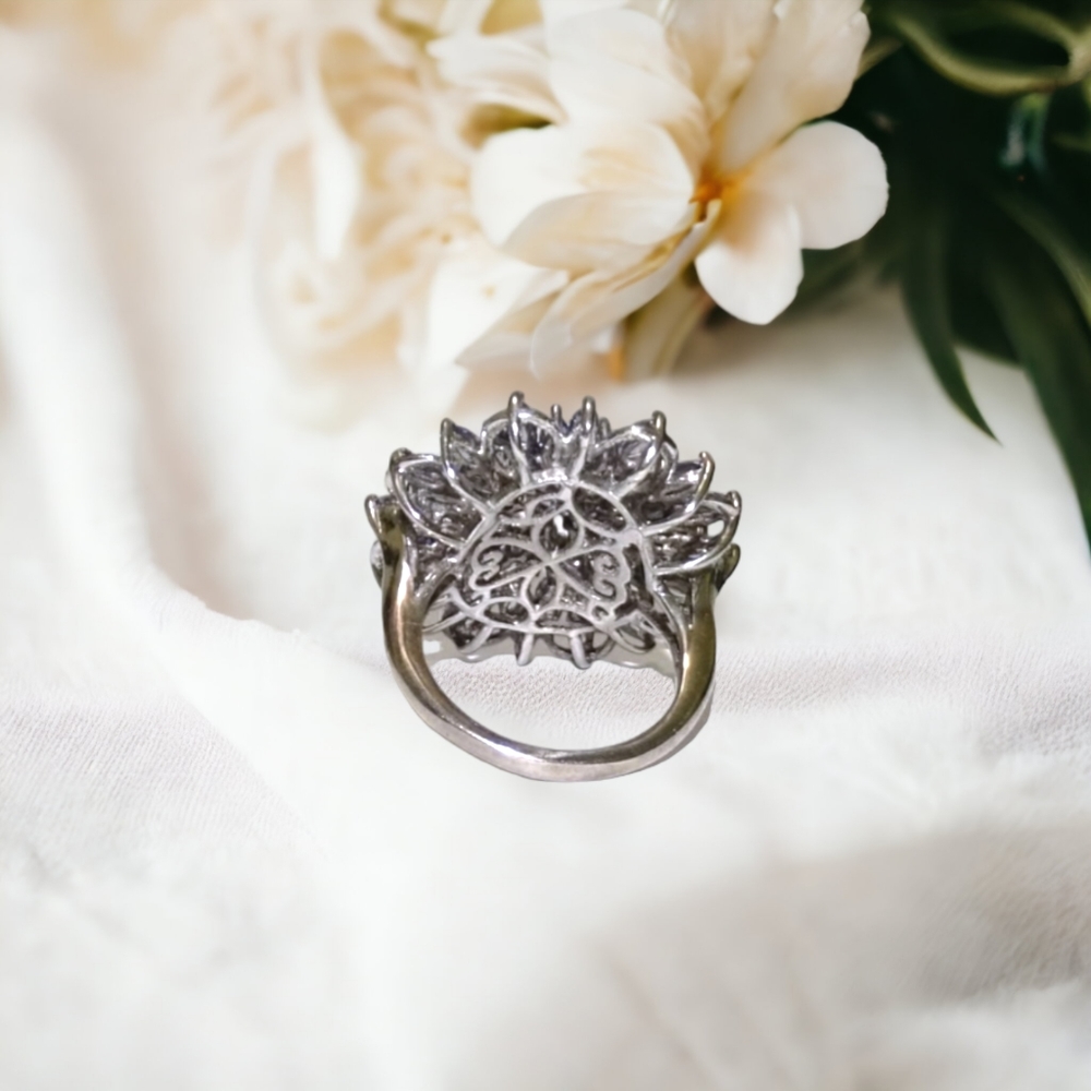 Ice Blue Cluster Ring - image 4